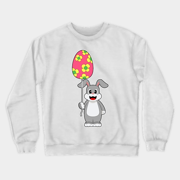 Rabbit Easter Easter egg Balloon Crewneck Sweatshirt by Markus Schnabel